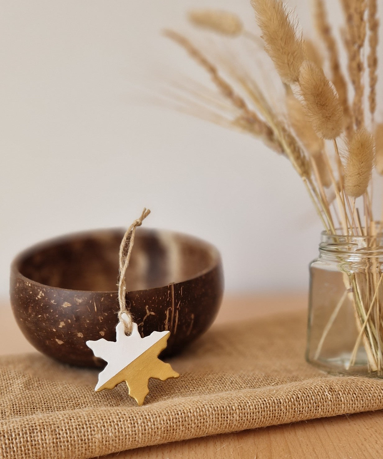 Clay Snowflake Gold Decoration