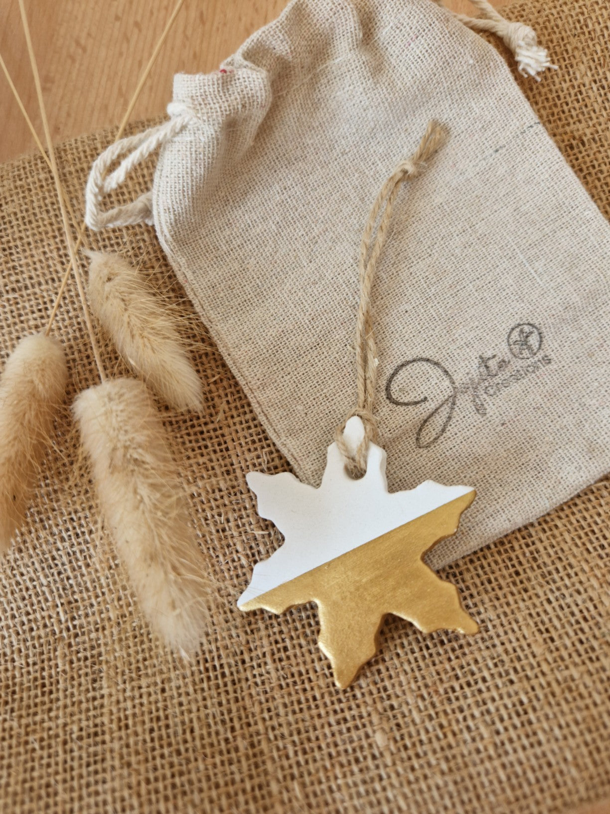 Clay Snowflake Gold Decoration