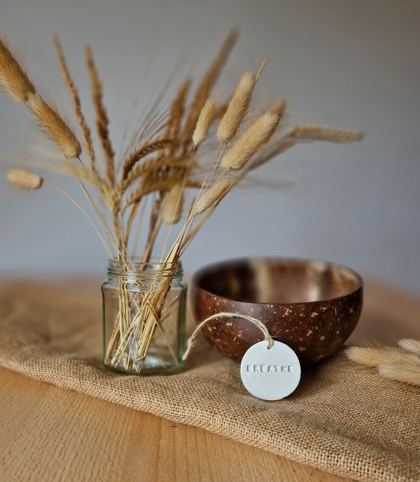 Clay Ornament Breathe, Personalised Gifts, Customised Clay Gifts. Self Care