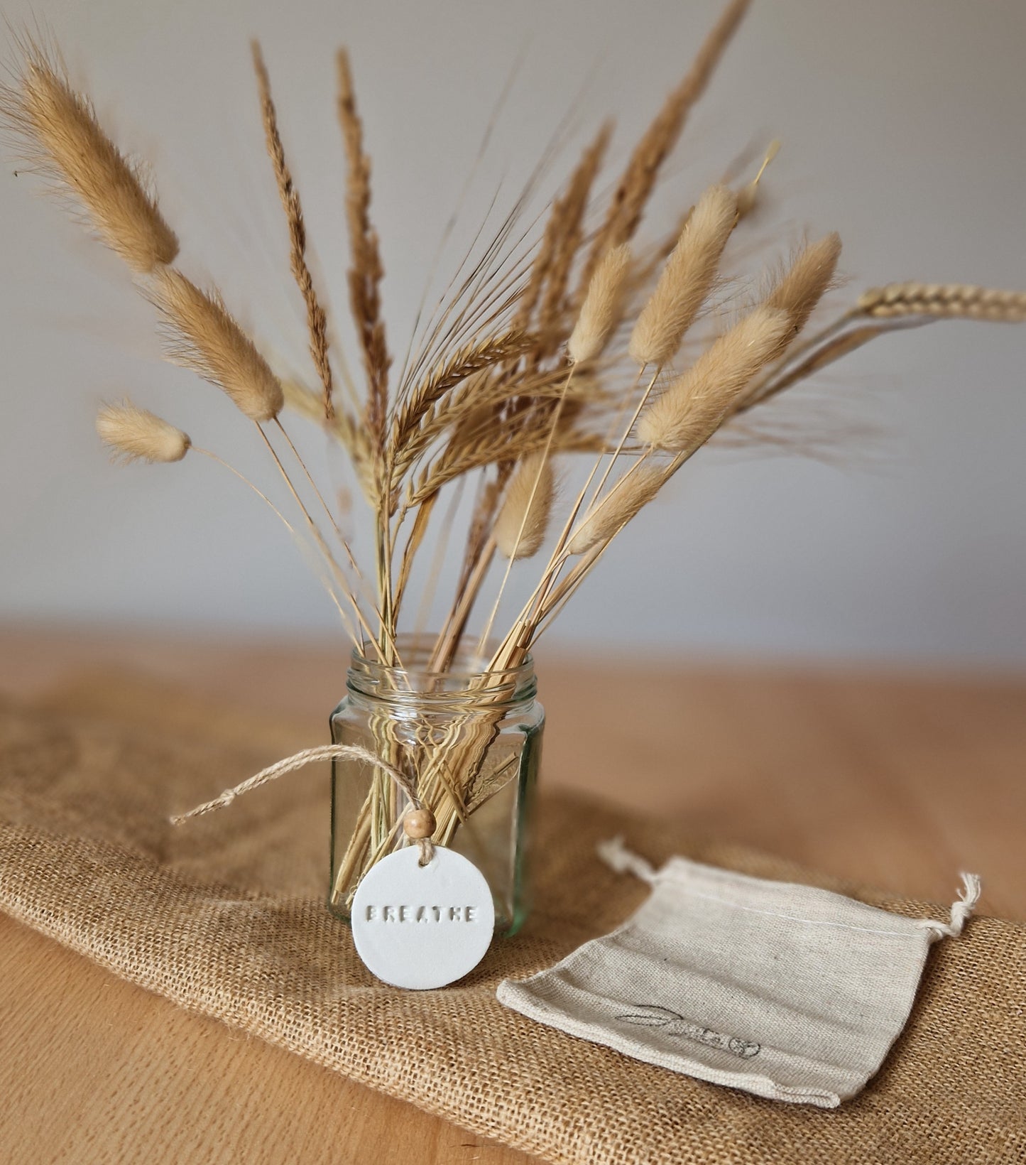 Clay Ornament Breathe, Personalised Gifts, Customised Clay Gifts. Self Care