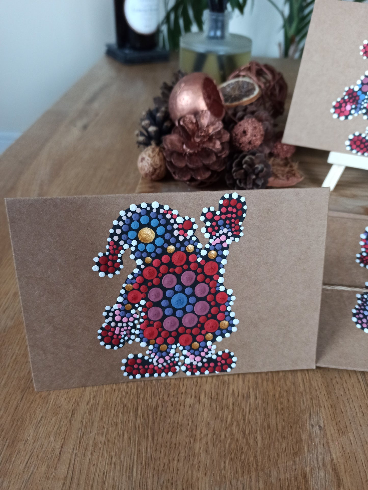 Hand Painted Santa Christmas Cards