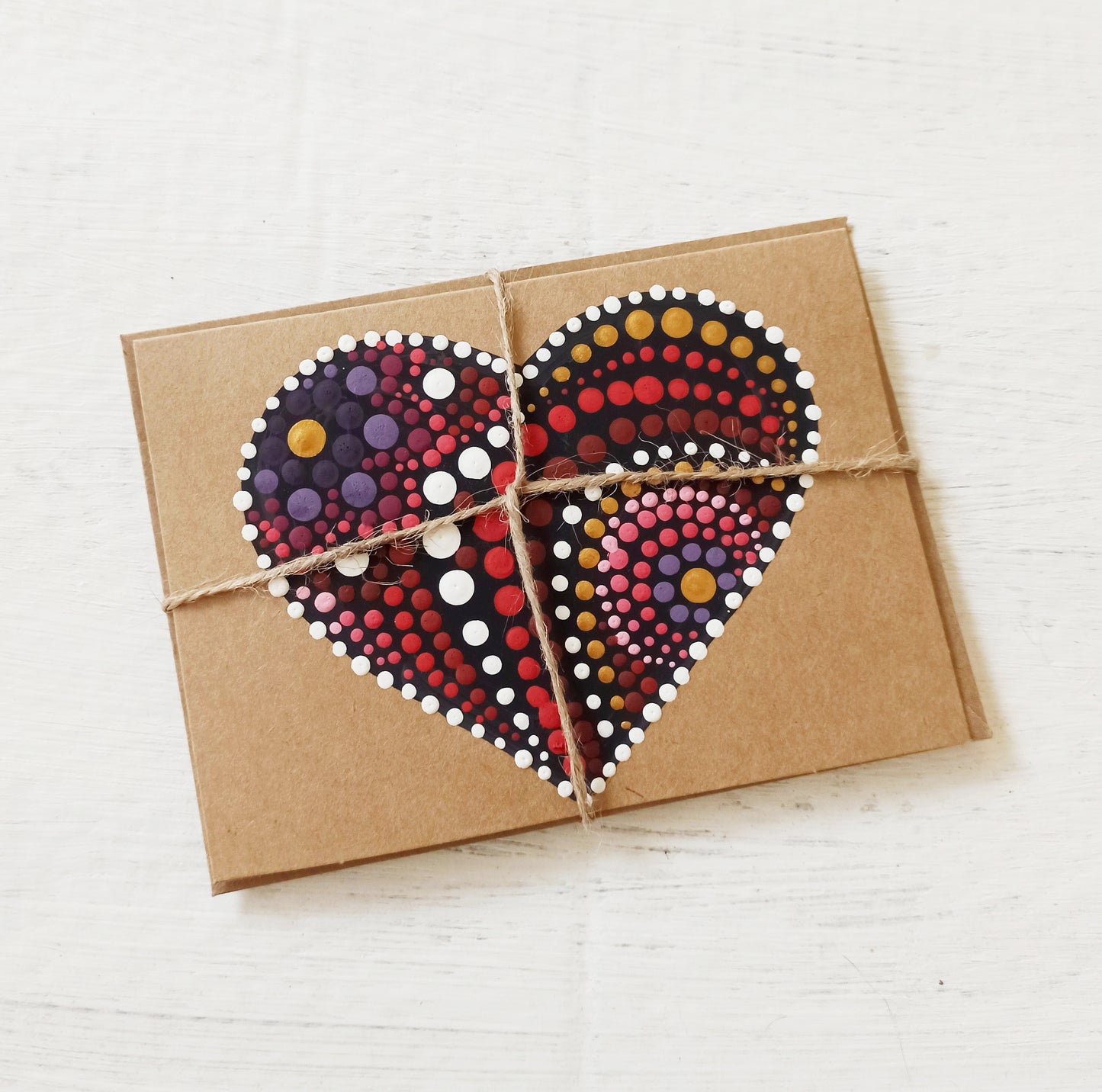 Hand Painted Heart Cards