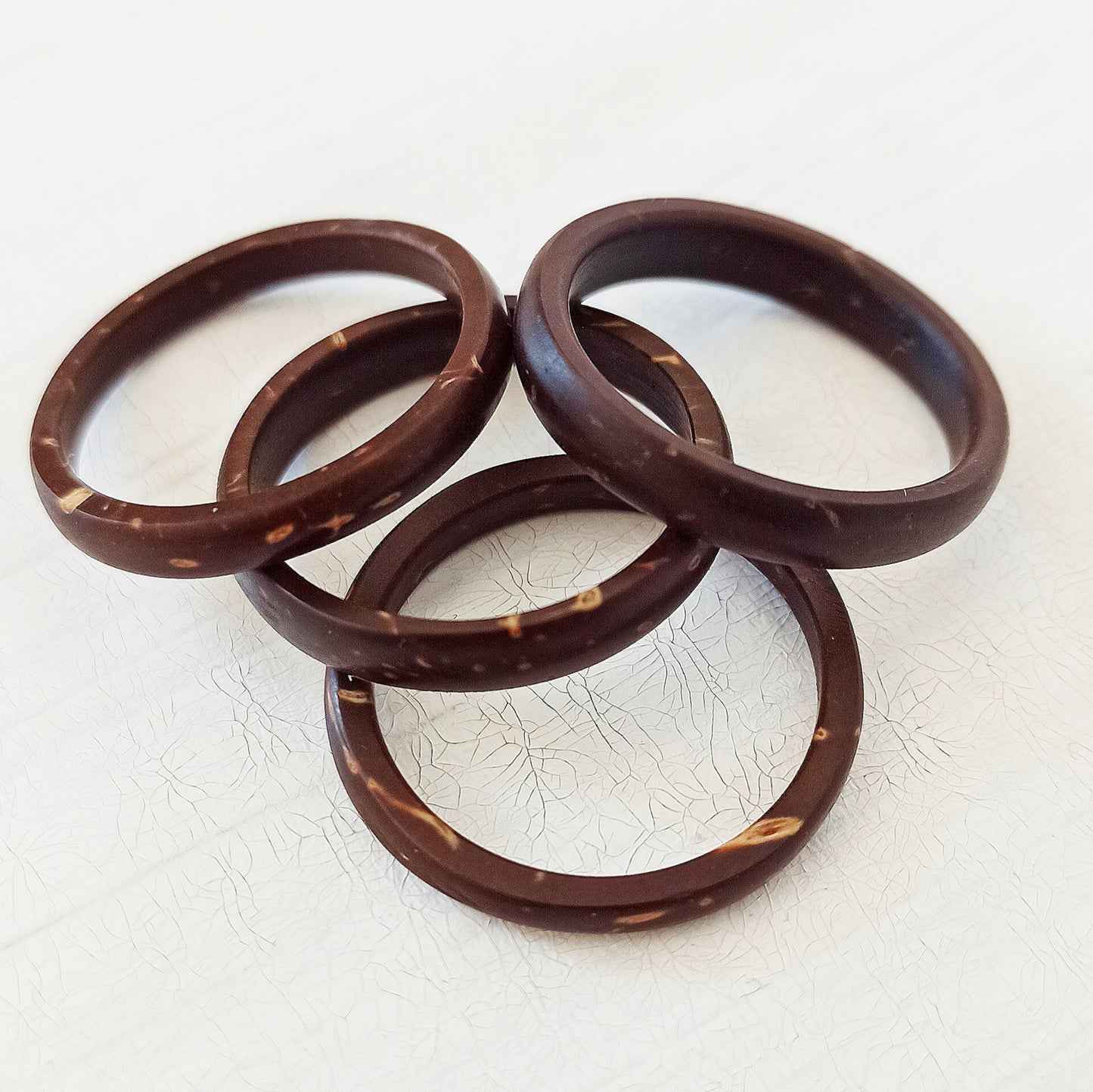 Coconut Shell Band rings, Unisex Rings, Wooden Rings for any occasion, Wedding rings, anniversary rings