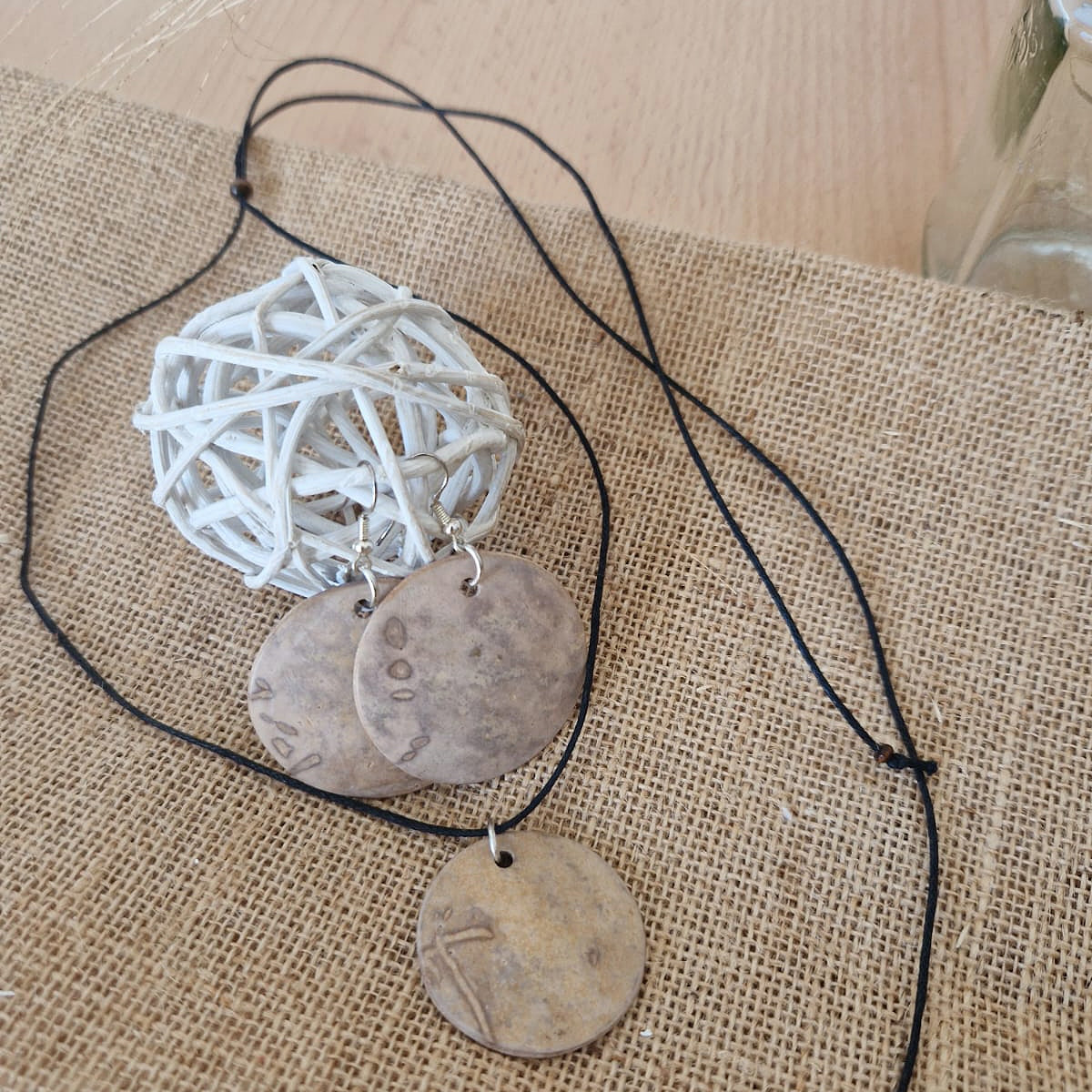 Gourd Necklace and Earrings Set