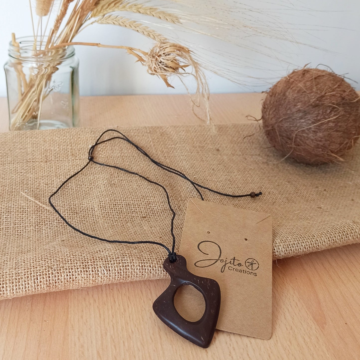 Coconut Shell Anchor, Unisex Pendant