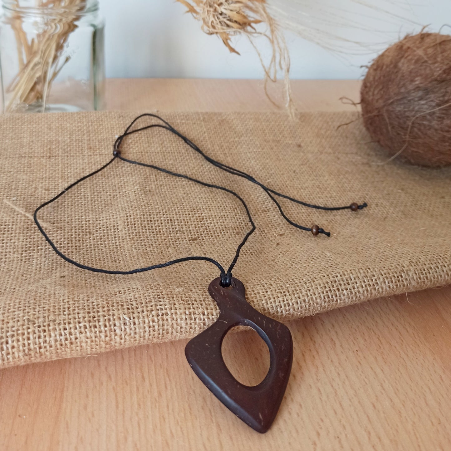 Coconut Shell Anchor, Unisex Pendant