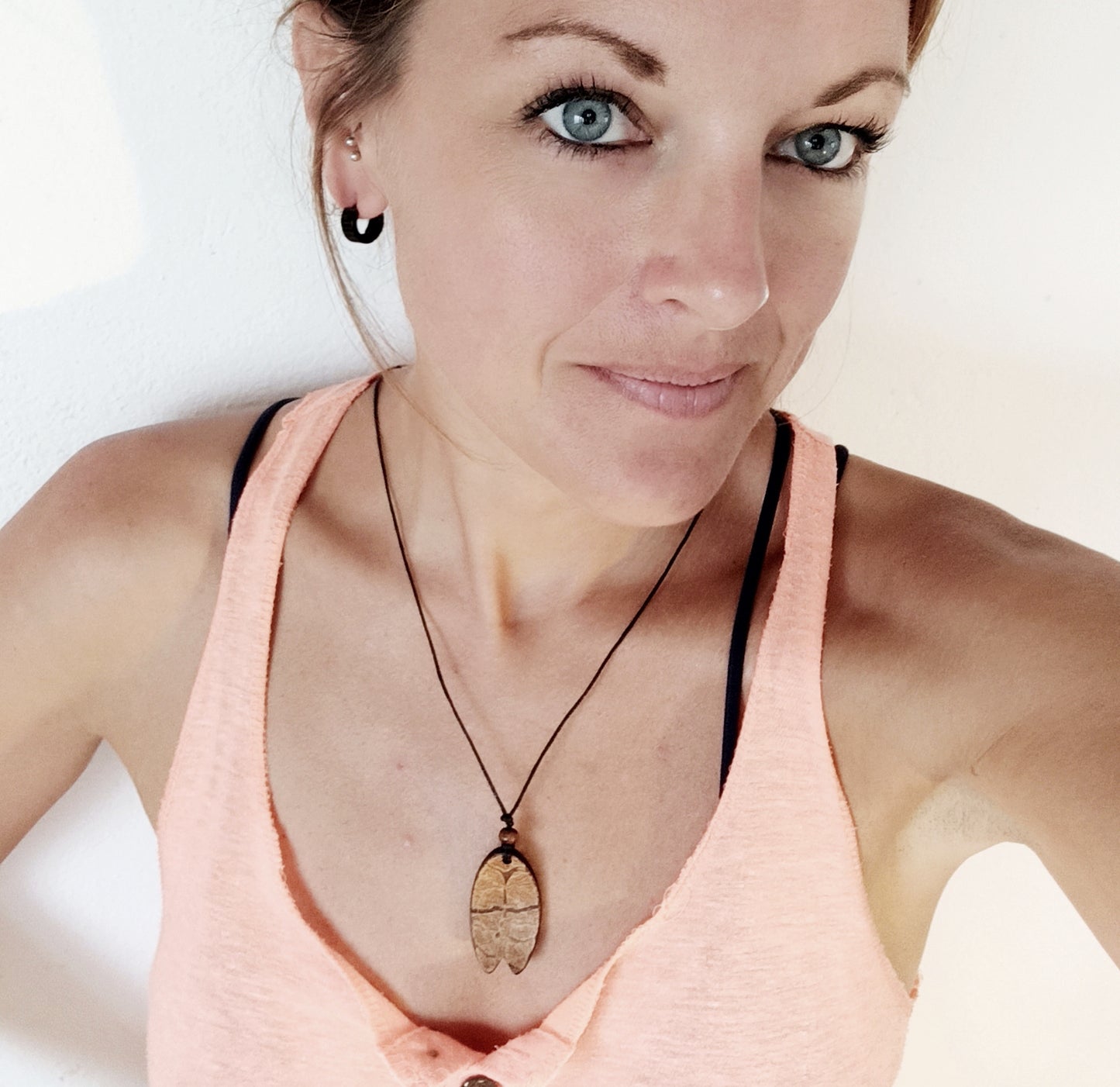 coconut Shell Unisex Surfboard Pendant, Ocean Pendant