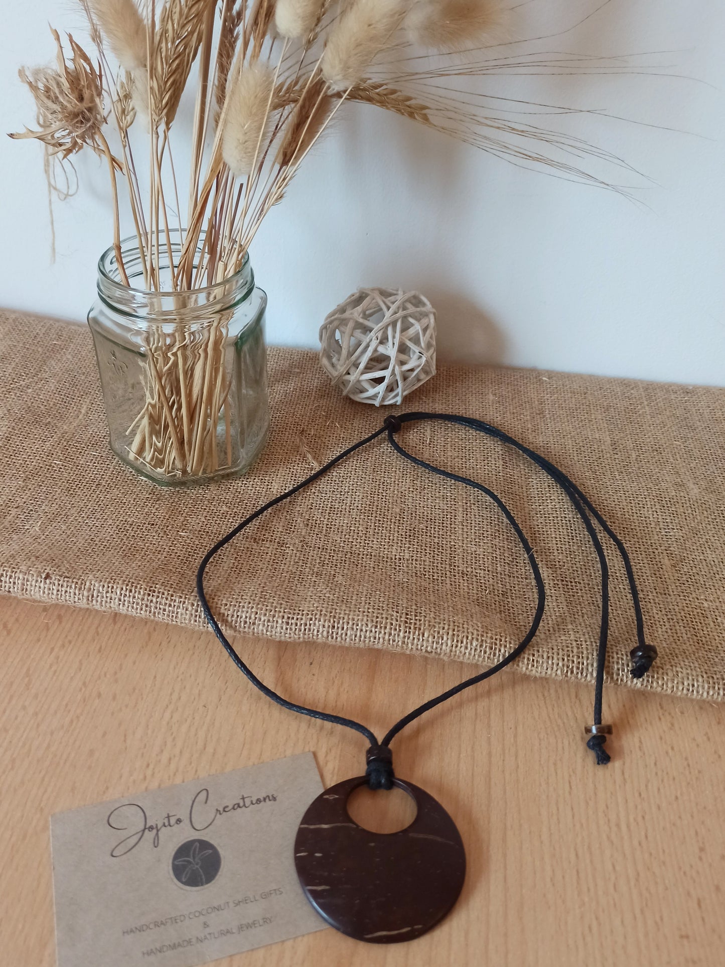 Coconut Shell Handmade Pendant Necklace
