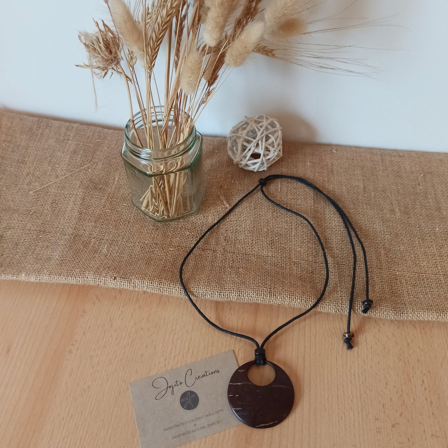 Coconut Shell Handmade Pendant Necklace