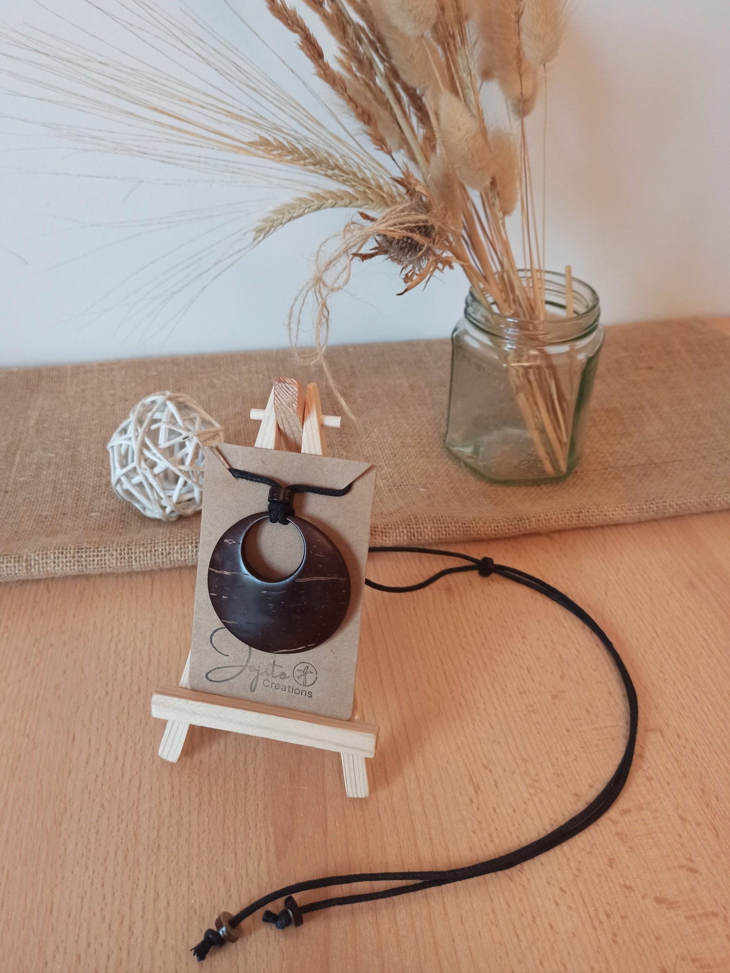 Coconut Shell Handmade Pendant Necklace