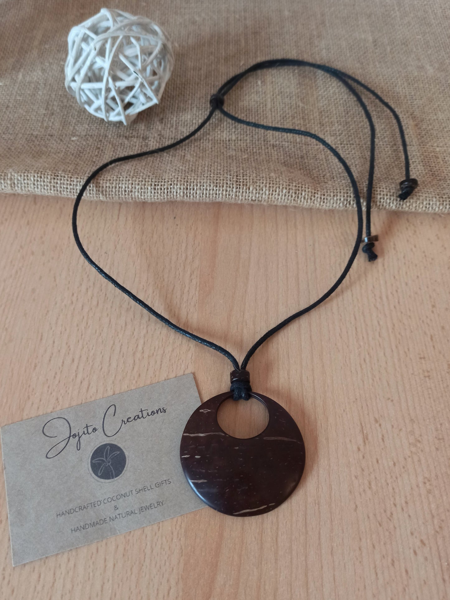 Coconut Shell Handmade Pendant Necklace