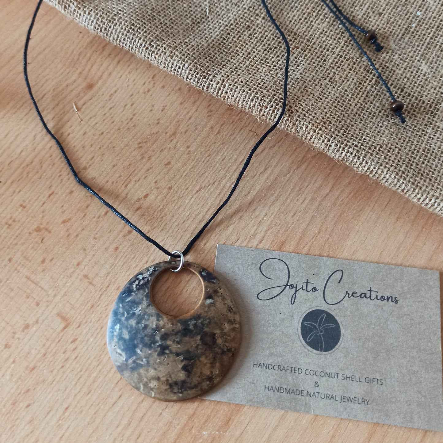 Gourd Speckled Hoop Necklace
