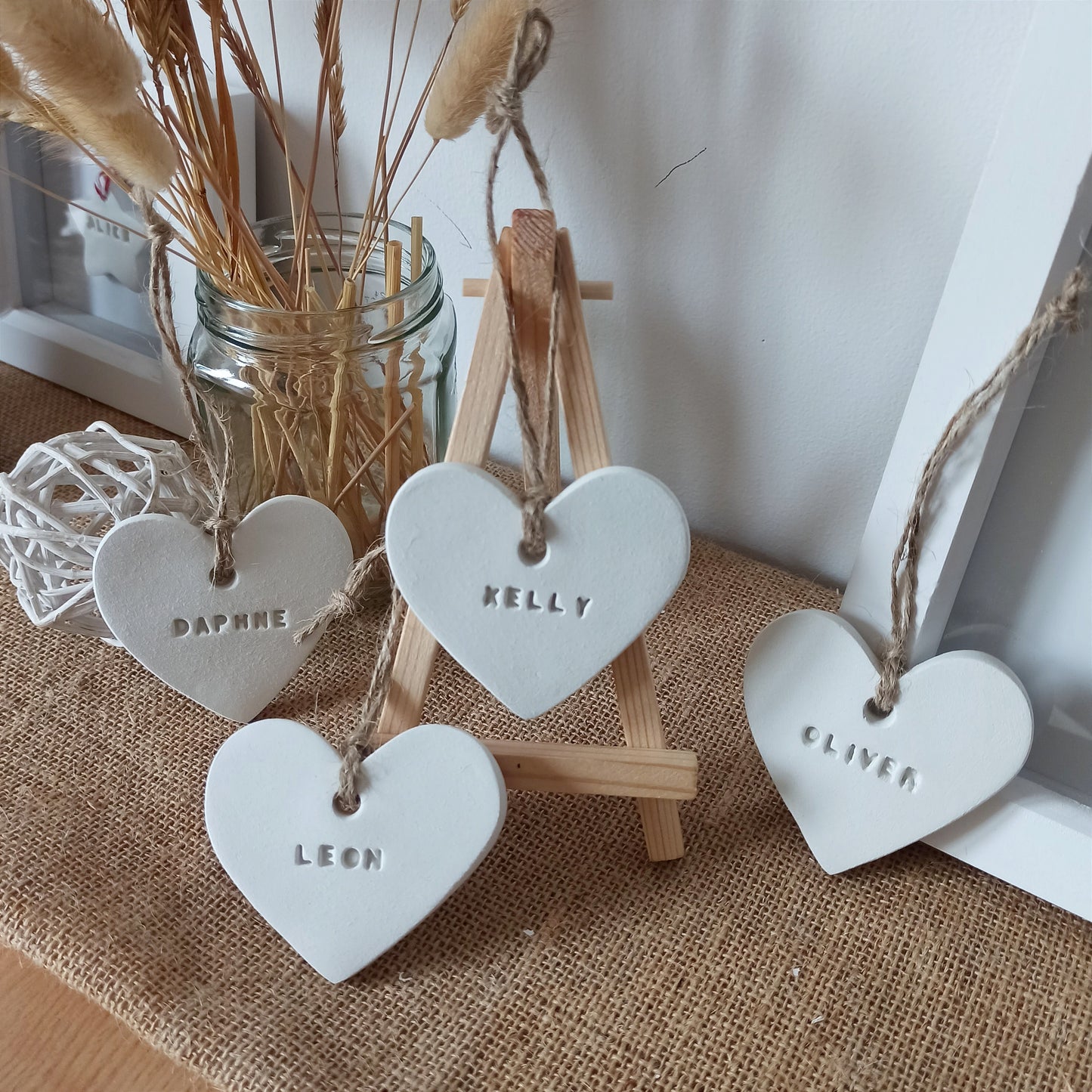 Clay Heart Personalised, Valentines Heart