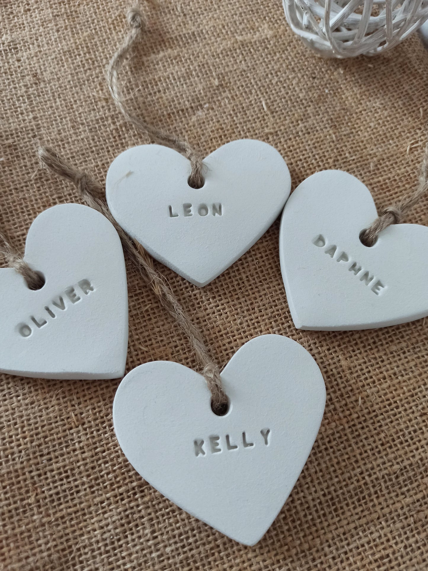 Clay Heart Personalised, Valentines Heart