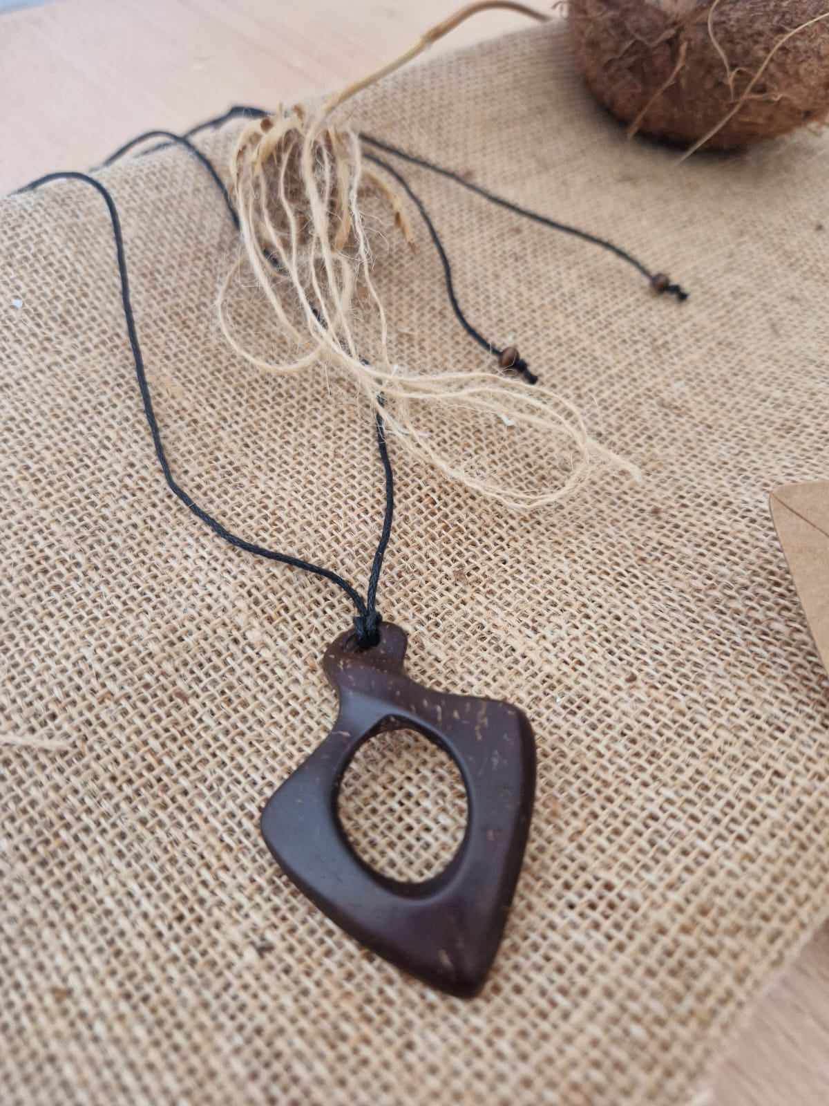 Coconut Shell Anchor, Unisex Pendant