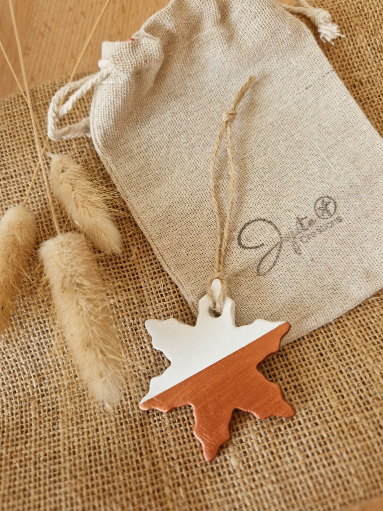 Snowflake Clay Christmas Decoration Gold