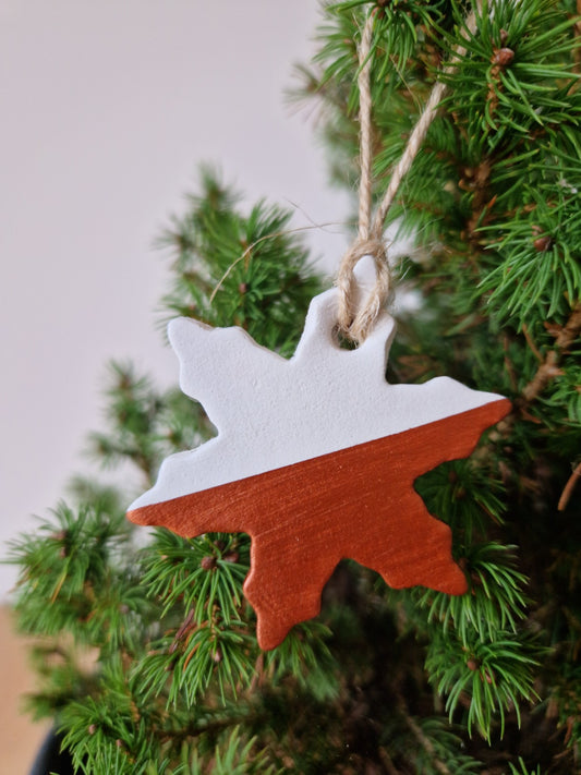 Snowflake Clay Christmas Decoration 