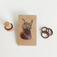 Coconut Shell Heart Pendant Necklace and Coconut Shell Rings
