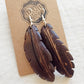 Coconut Shell Feather Earrings, Eco Friendly Jewellery