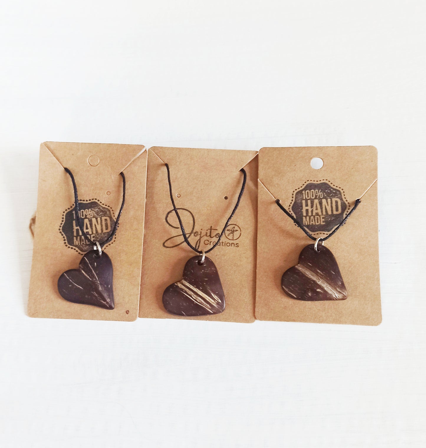 Coconut Shell Heart Pendant