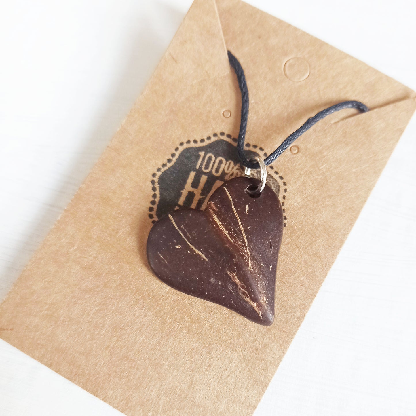 Coconut Shell Heart Pendant