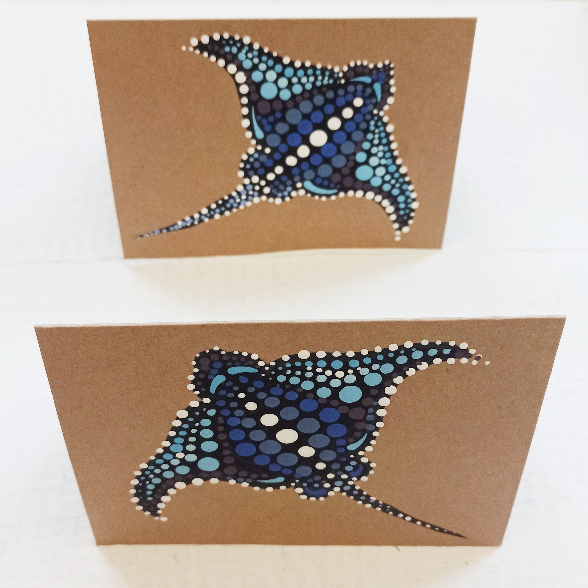 Hand Painted Eagle Ray Card for any occasion, Birthday Card. Personalised Cards