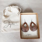 Gourd Natural Teardrop Eco Friendly Earrings on Silver Hooks