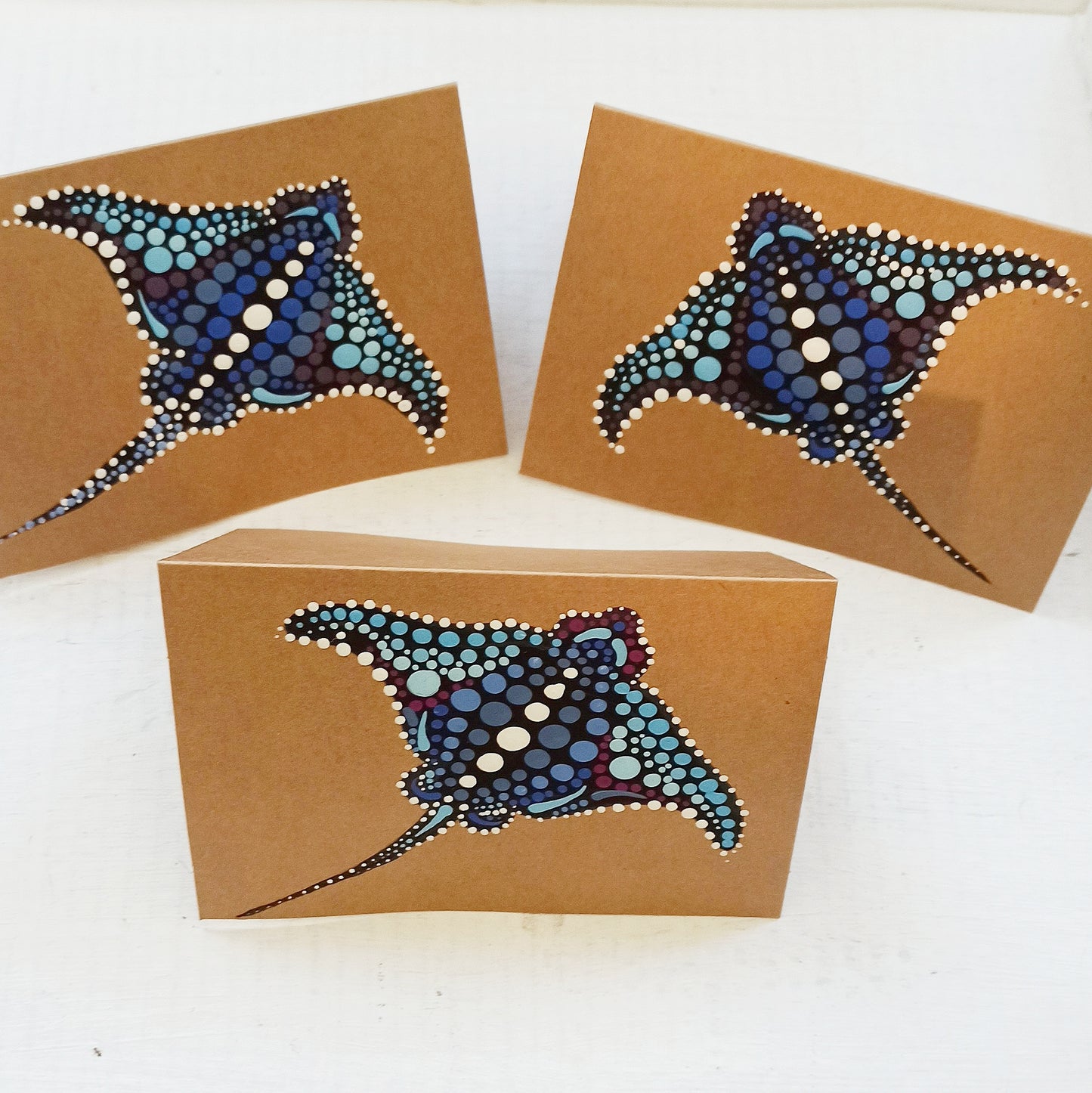 Hand Painted Eagle Ray Card for any occasion