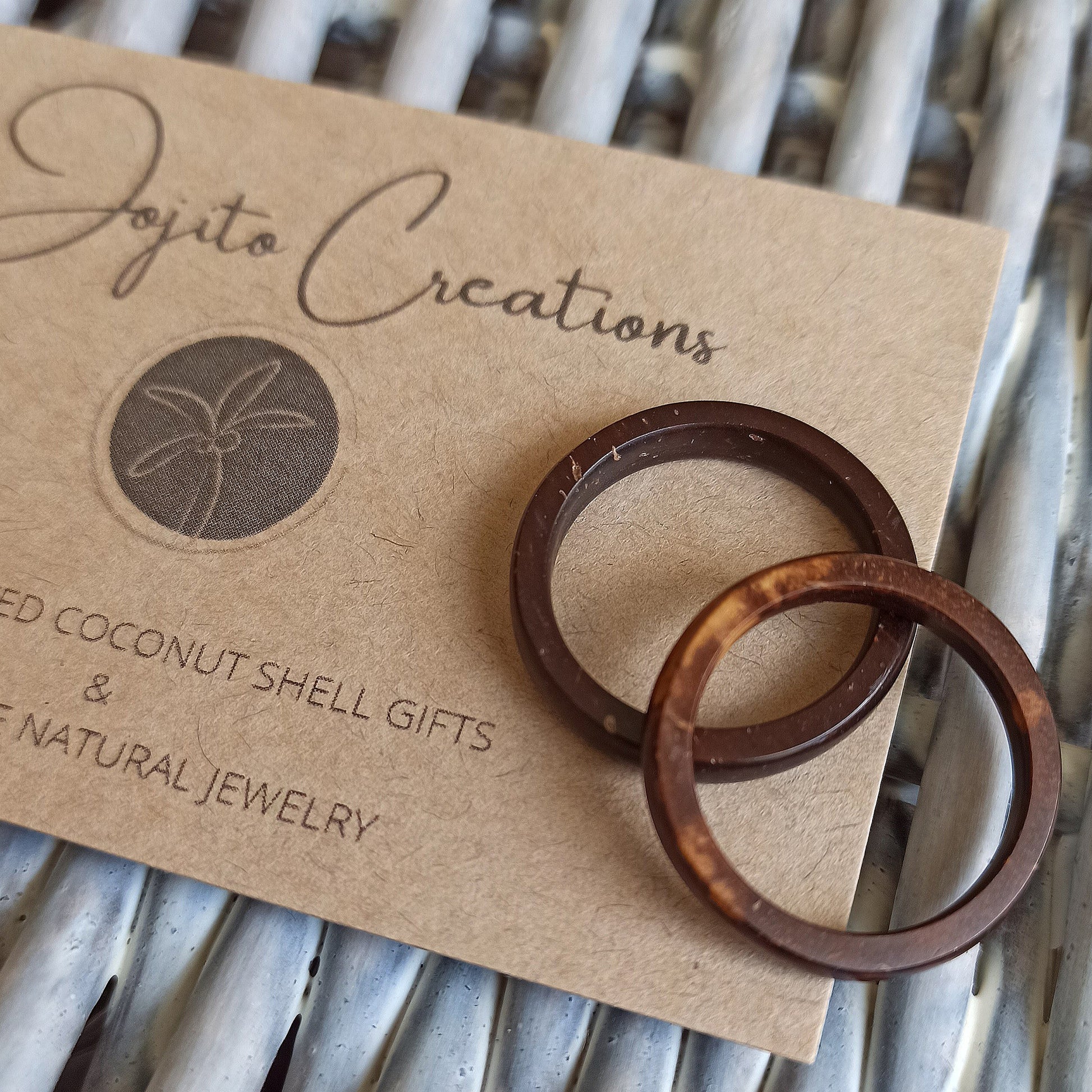 Coconut Shell Band rings, Unisex Rings, Wooden Rings for any occasion, Wedding rings, anniversary rings