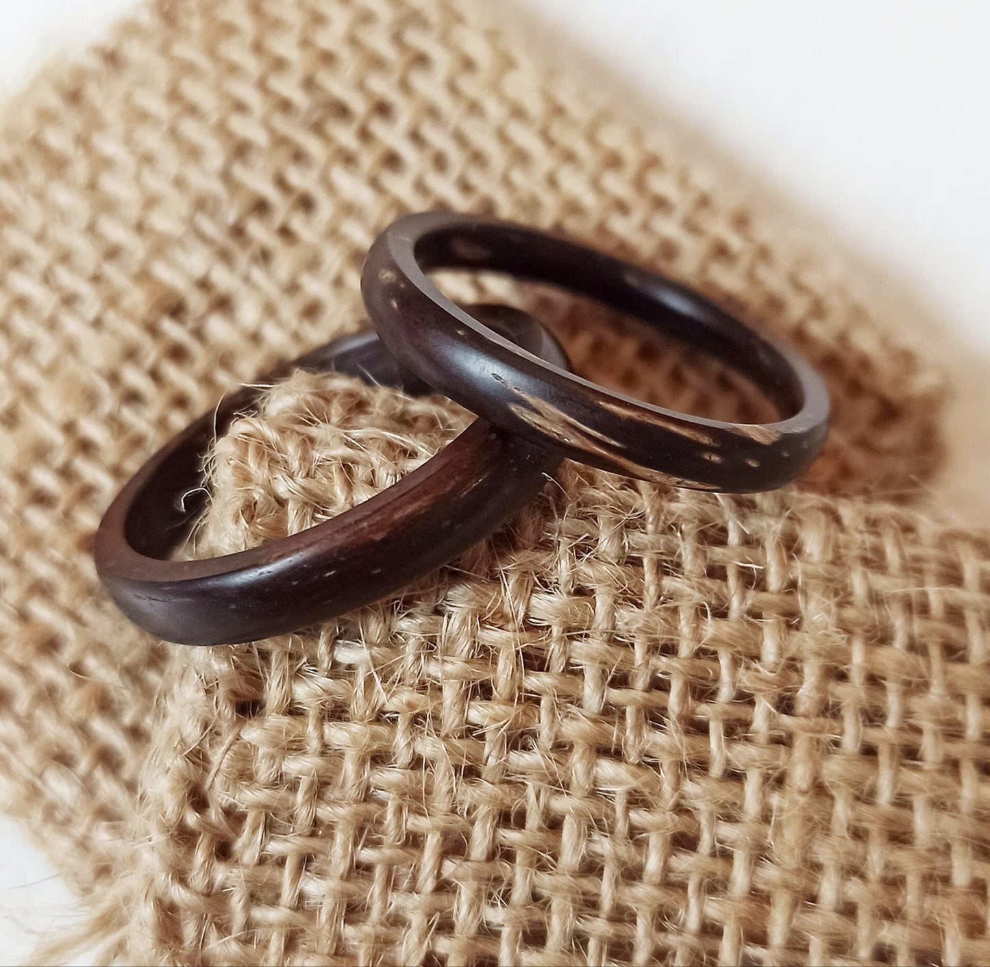 Coconut Shell Band rings, Unisex Rings, Wooden Rings for any occasion, Wedding rings, anniversary rings