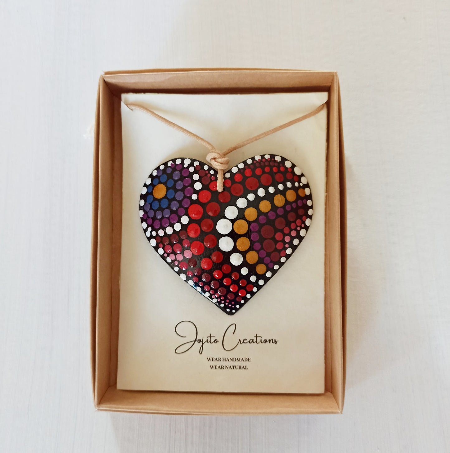 Hand Painted Gourd Heart
