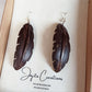 Coconut Shell Feather Earrings, Eco Friendly Jewellery