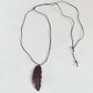 Coconut Shell Feather Pendant, Eco Friendly Jewellery
