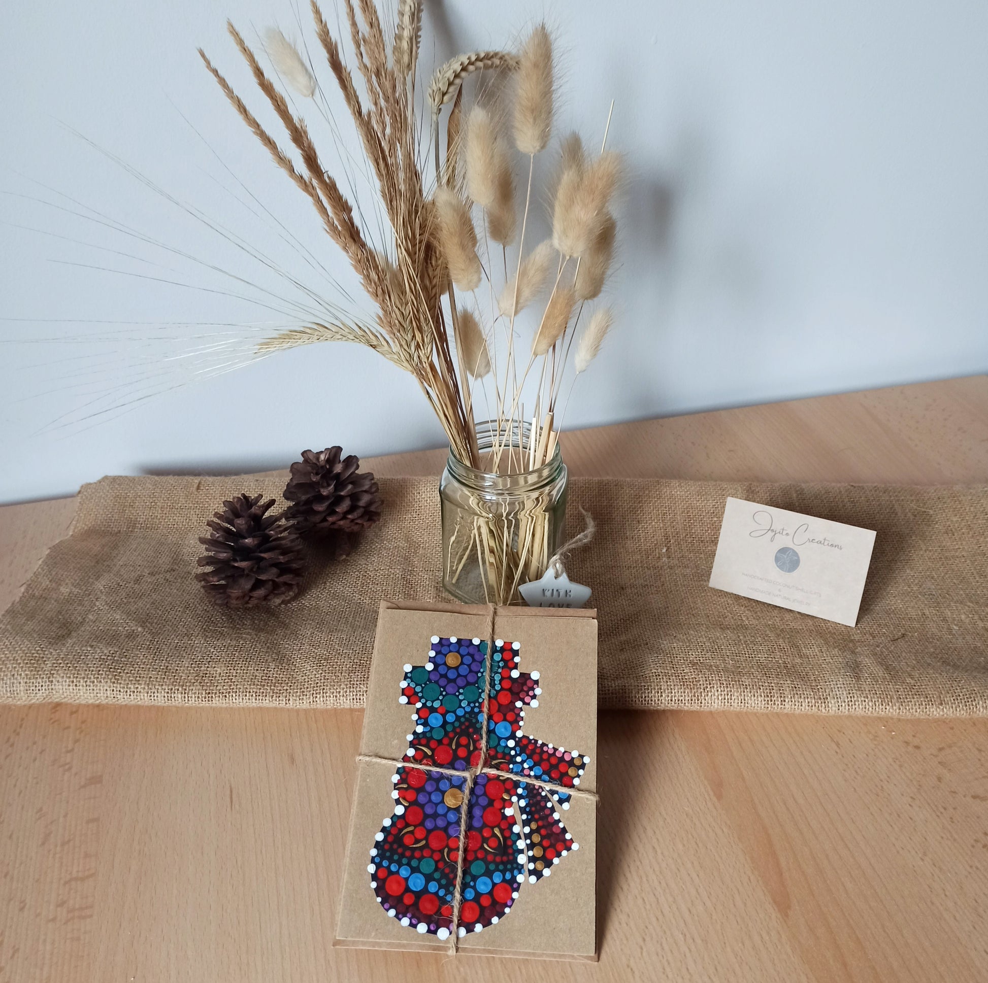 Hand Painted Mandala Snowman Christmas Card Personalised Cards, Eco Cards Greetings cards