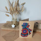 Hand Painted Mandala Snowman Christmas Card Personalised Cards, Eco Cards Greetings cards