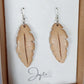 Coconut Shell White Coconut Young Coconut Shell Feather Earrings 