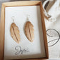 Coconut Shell White Coconut Young Coconut Shell Feather Earrings 
