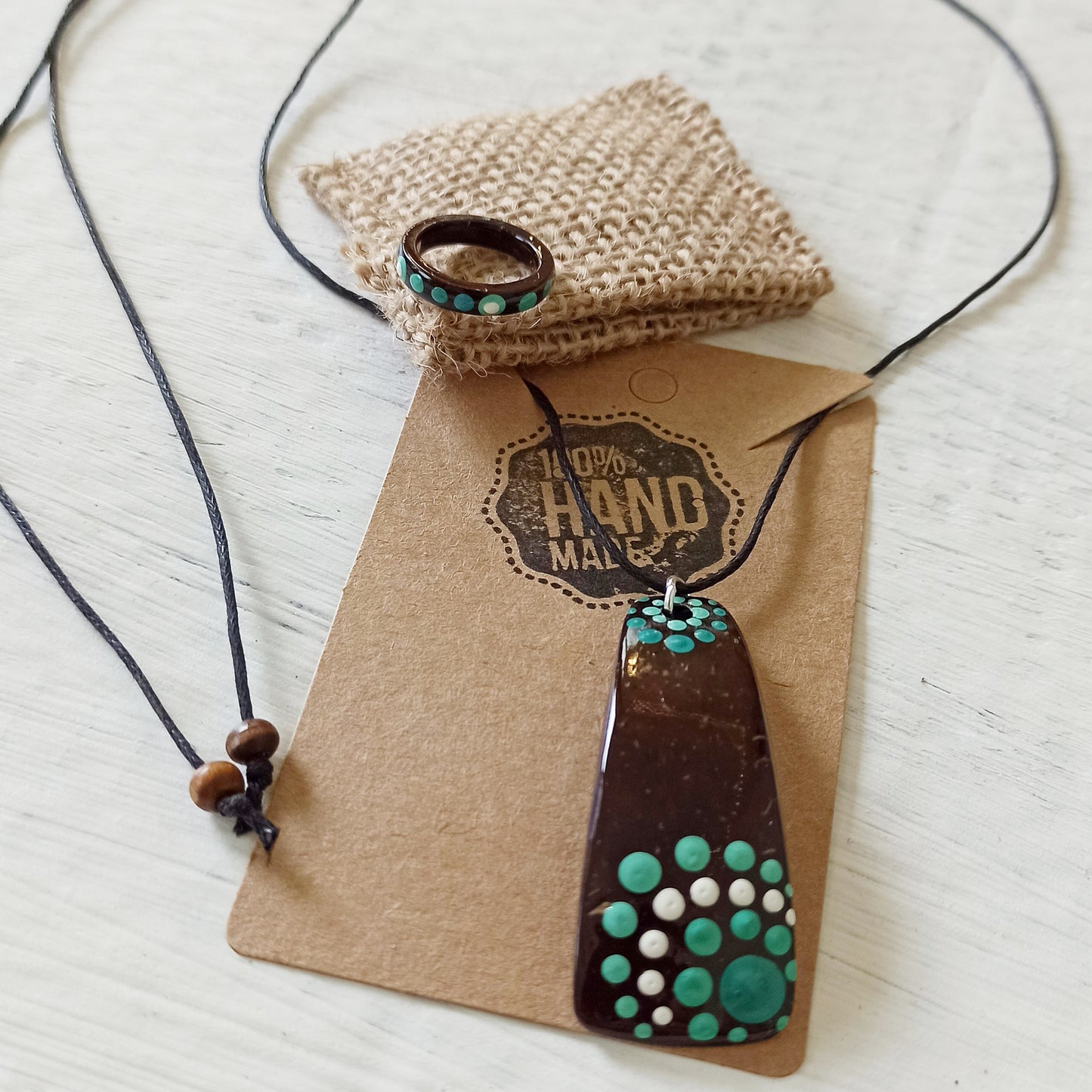 Coconut Shell Pendant, Jojito Creations, Handmade