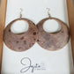 Speckled Beige Gourd Natural Eco Friendly Hoop Boho earrings