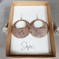 Speckled Beige Gourd Natural Eco Friendly Hoop Boho earrings