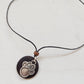 Coconut Shell Dog Paw Charm Necklace