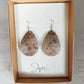 Gourd Natural Teardrop Eco Friendly Earrings on Silver Hooks