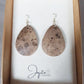 Gourd Natural Teardrop Eco Friendly Earrings on Silver Hooks