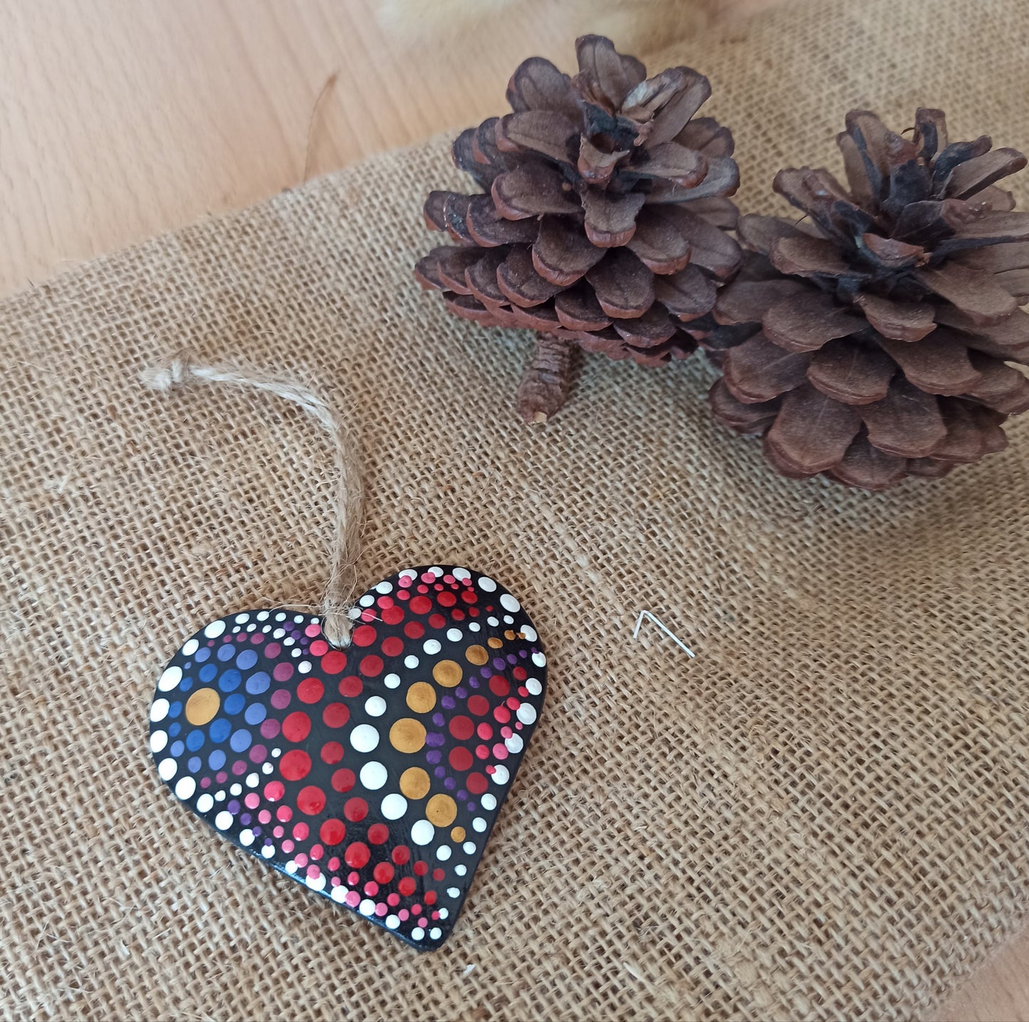 Hand Painted Gourd Heart