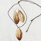 Coconut Shell White Coconut Young Coconut Shell Feather Earrings and Necklace