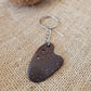 Artist Palette Coconut Shell Key Rings