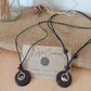 Couples Wave & Mountain Charm Necklace Set