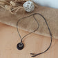 Coconut Shell Eco Friendly Jewellery, silver wave Pendant charm
