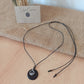Coconut Shell with mountain silver charm pendant necklace, Eco Friendly Jewellery