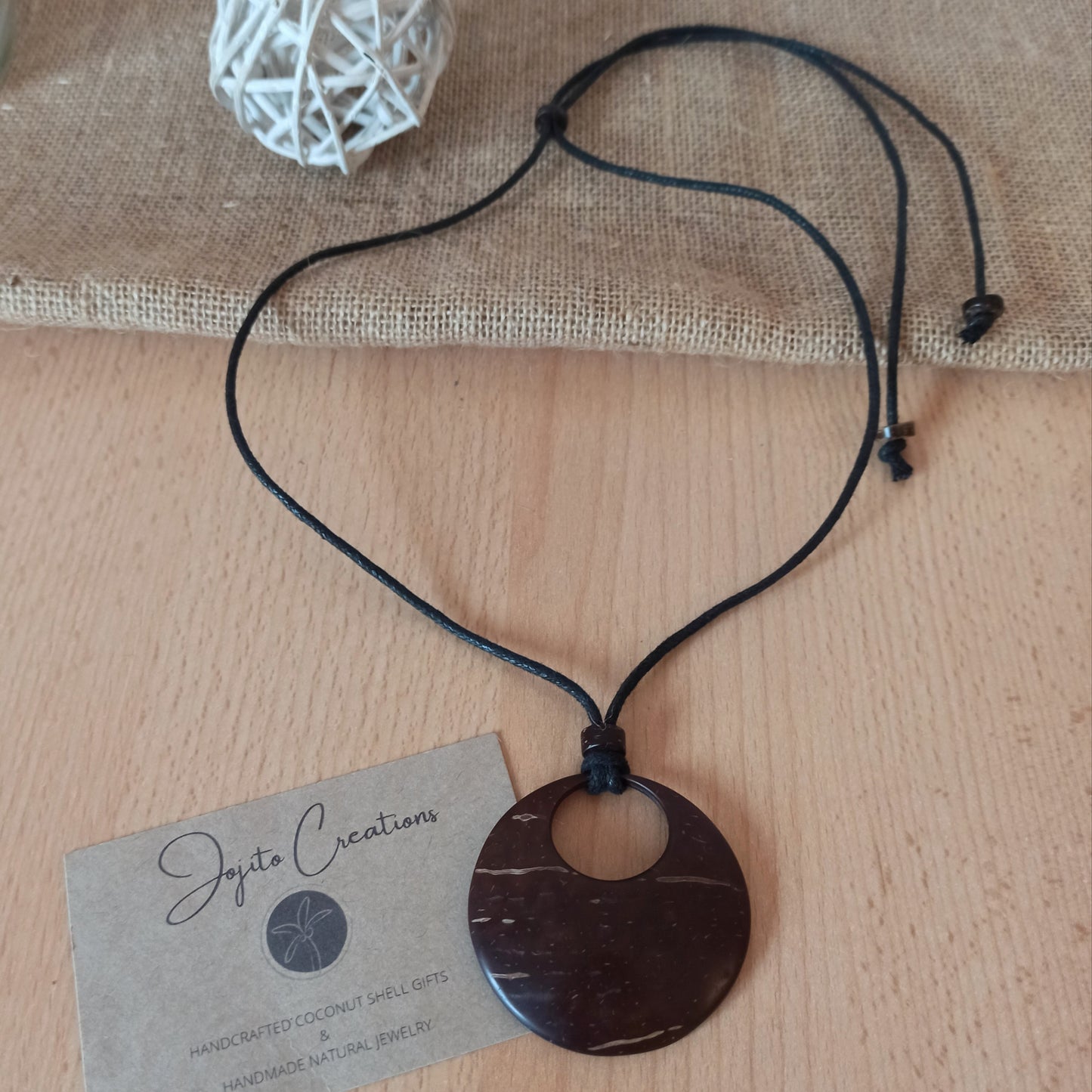 Coconut Shell Handmade Pendant Necklace
